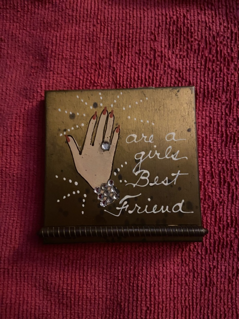 Volupte Compact Mirror Marilyn Monroe quote “diamonds are a girls best friend”